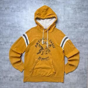 Y2K American Eagle 00s Yellow Grunge hoodie jacket